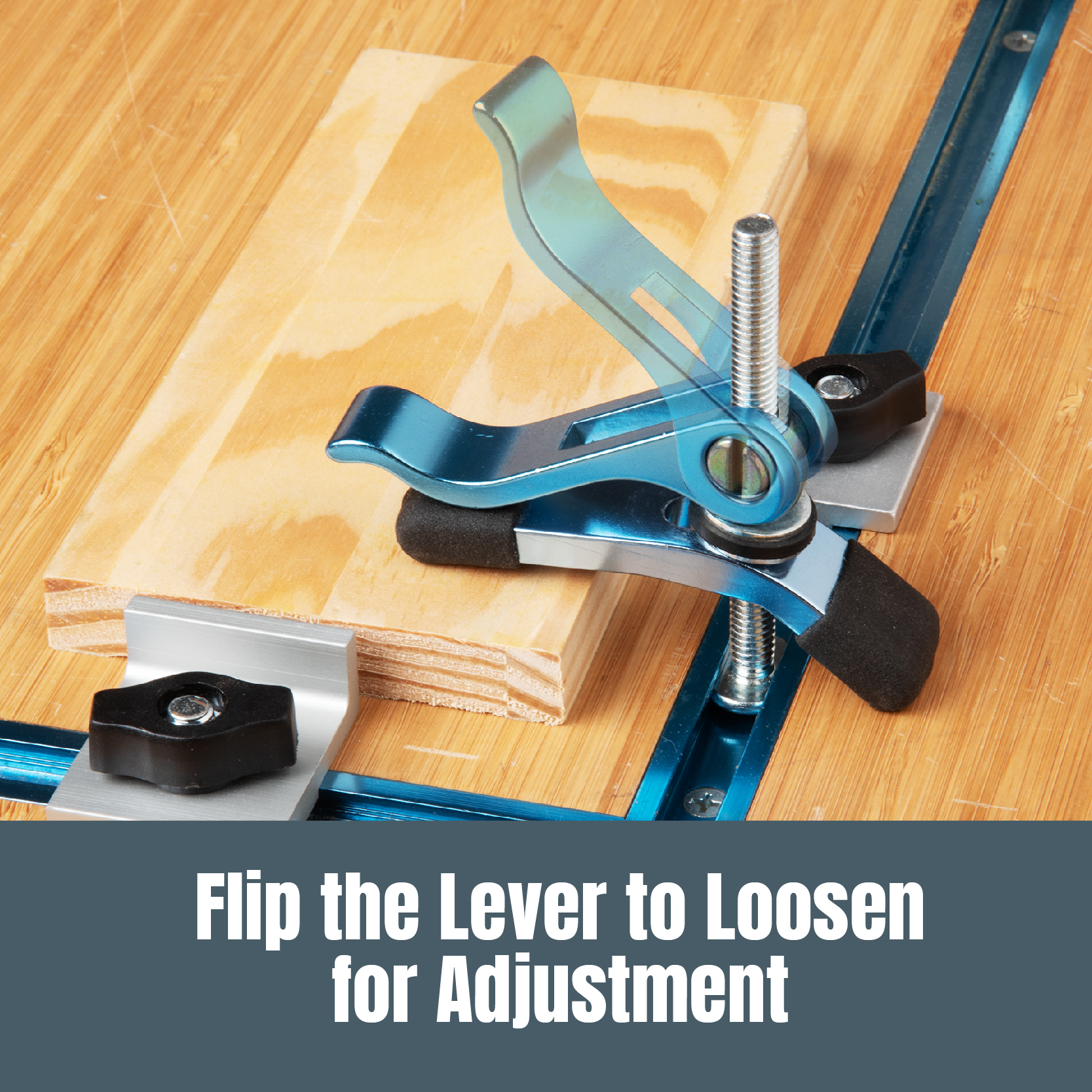 Cam Clamp for T Track System 1/4 Inch 20, 4PK-POWERTEC | Woodwork