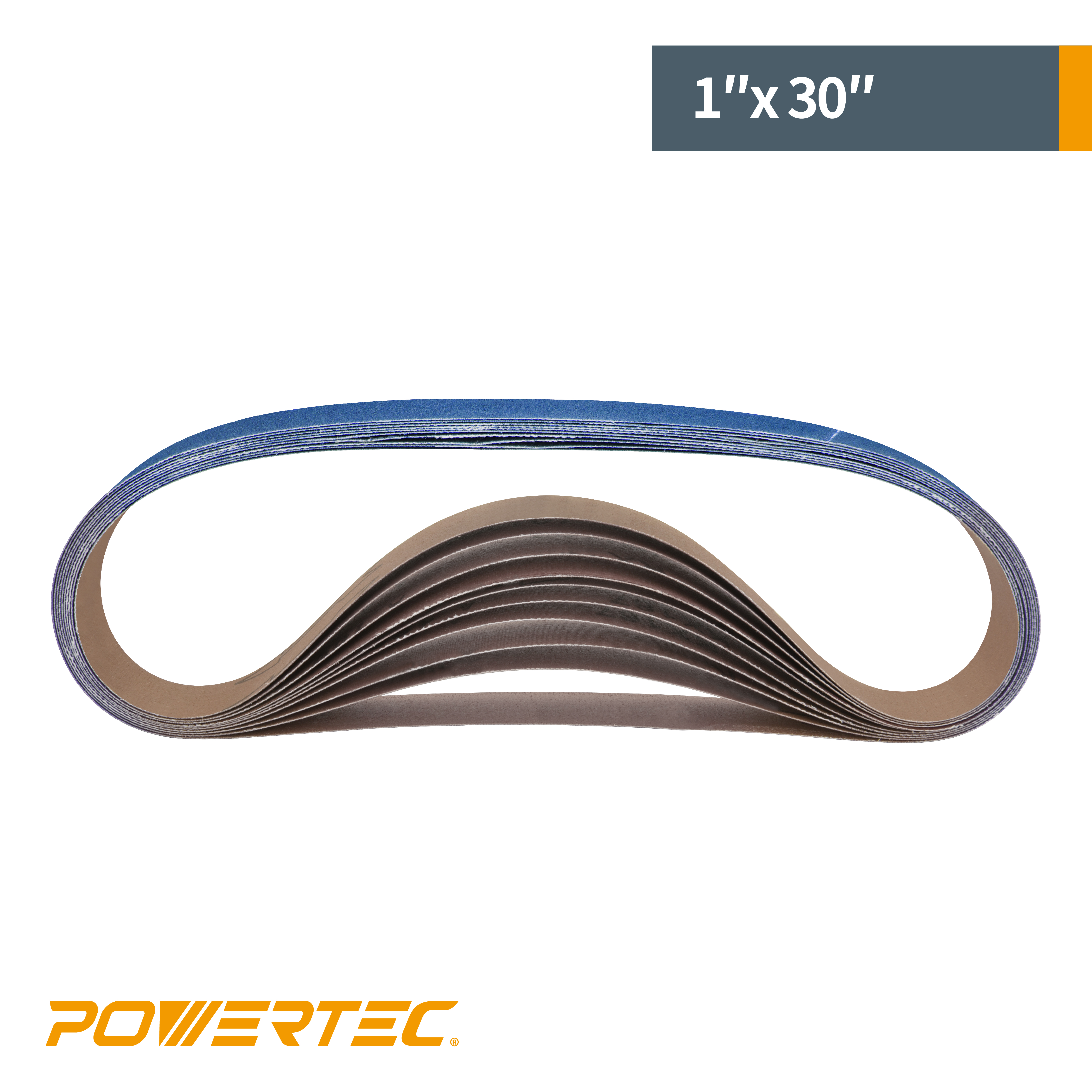POWERTEC 6x48 Inch 120 Grit Zirconia Sanding Belts – 3-Pack, Heavy-Duty Metal Grinding, Resin Bonded