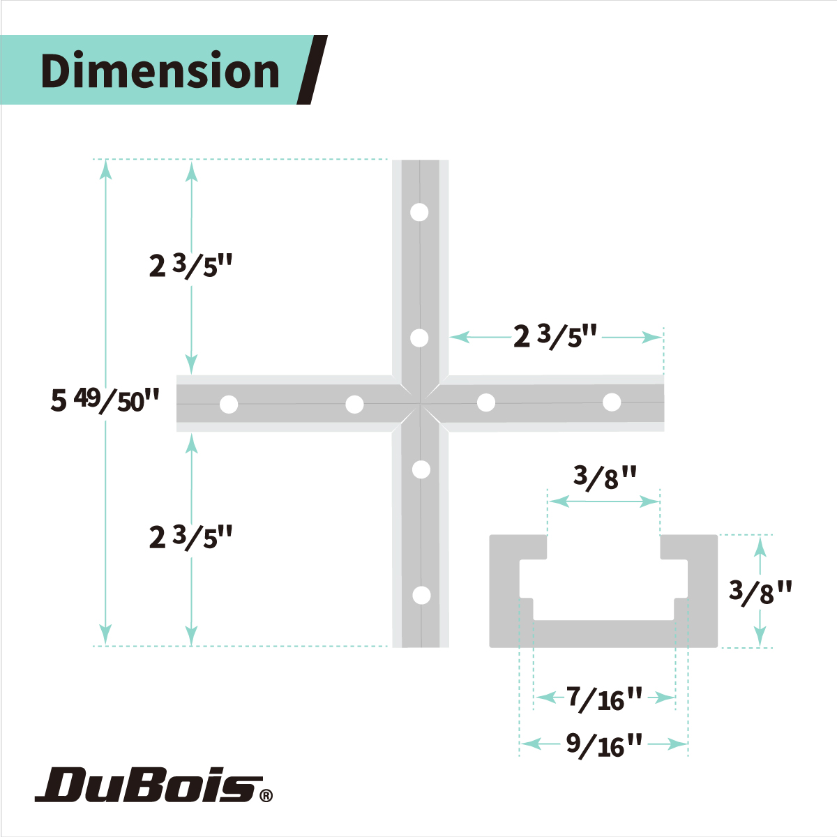 Kit D'intersection Pour Rail T-Track 3/8 Pouce – Aluminium, Trous Pré-percés, Pour Scies