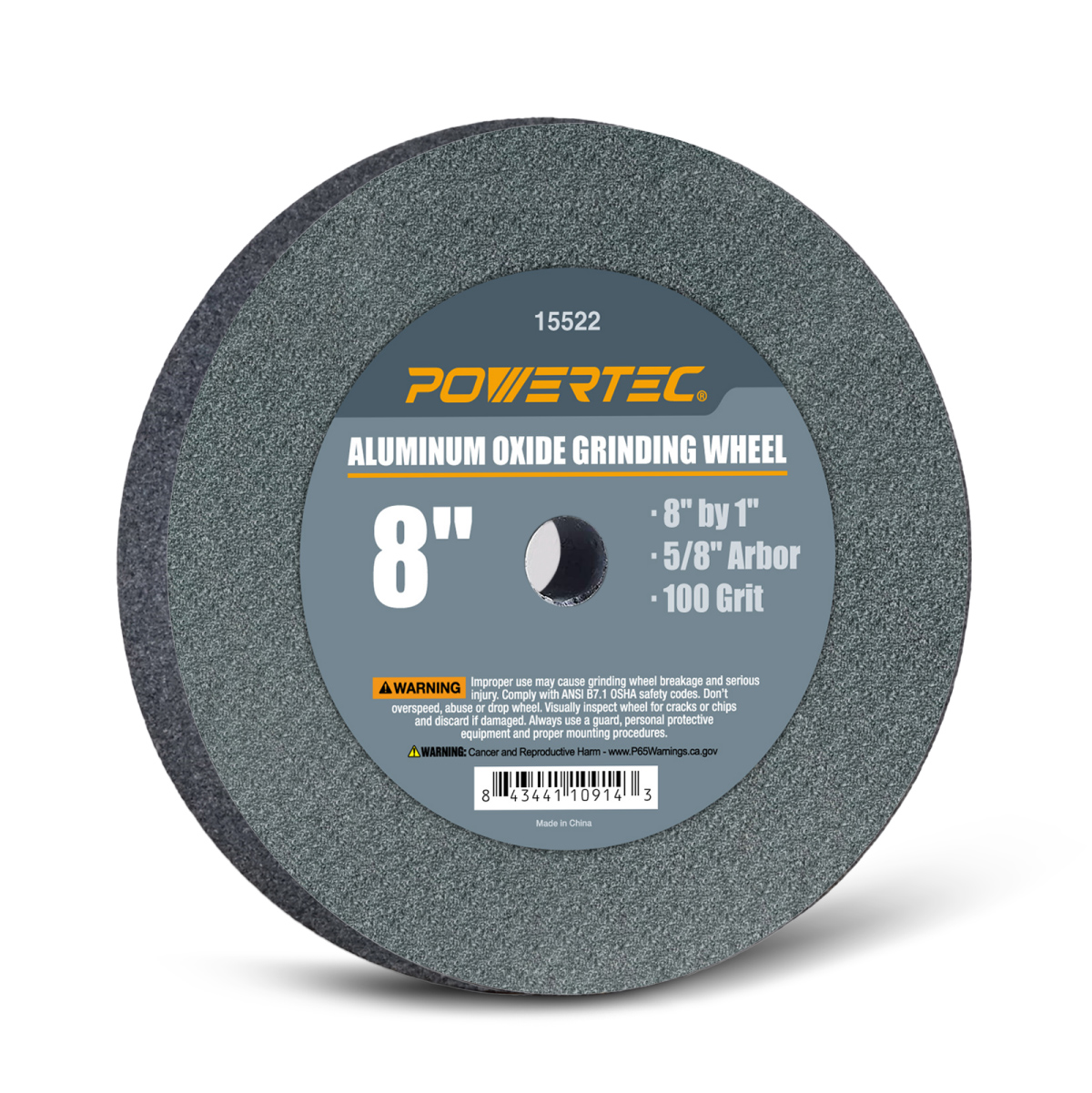 Powertec Grinding Wheel Aluminum Oxide 8