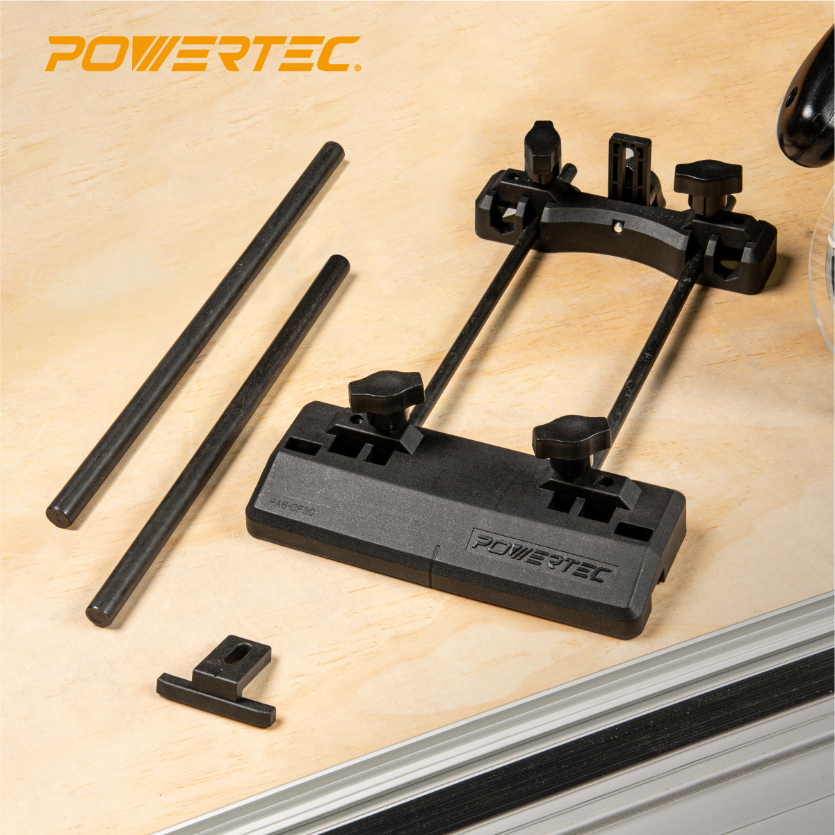 71085 Router Guide Rail Adapter System POWERTEC woodworking