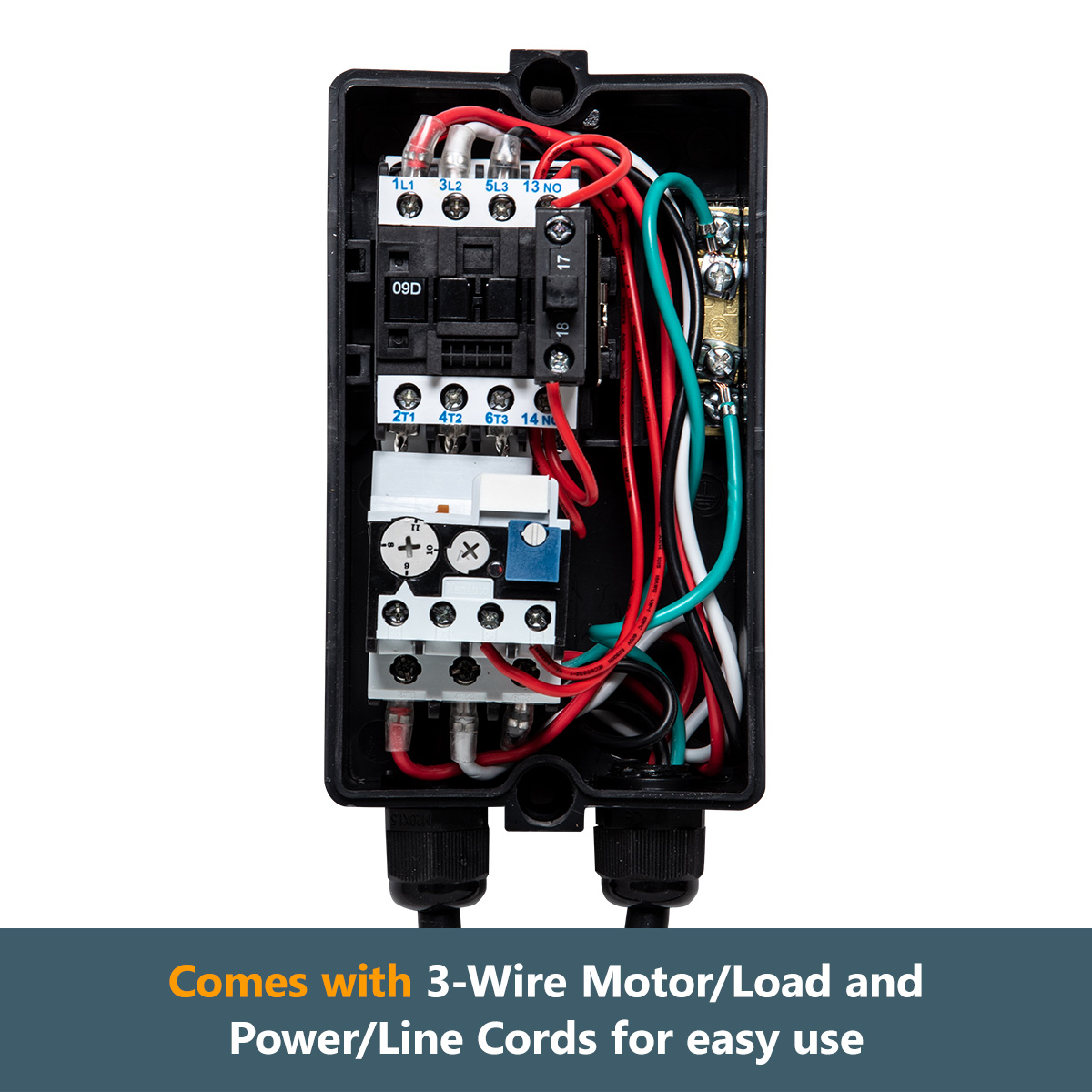 71739 3-Phase Magnetic Switch Box, 220-240V, 3 HP, UL Approved