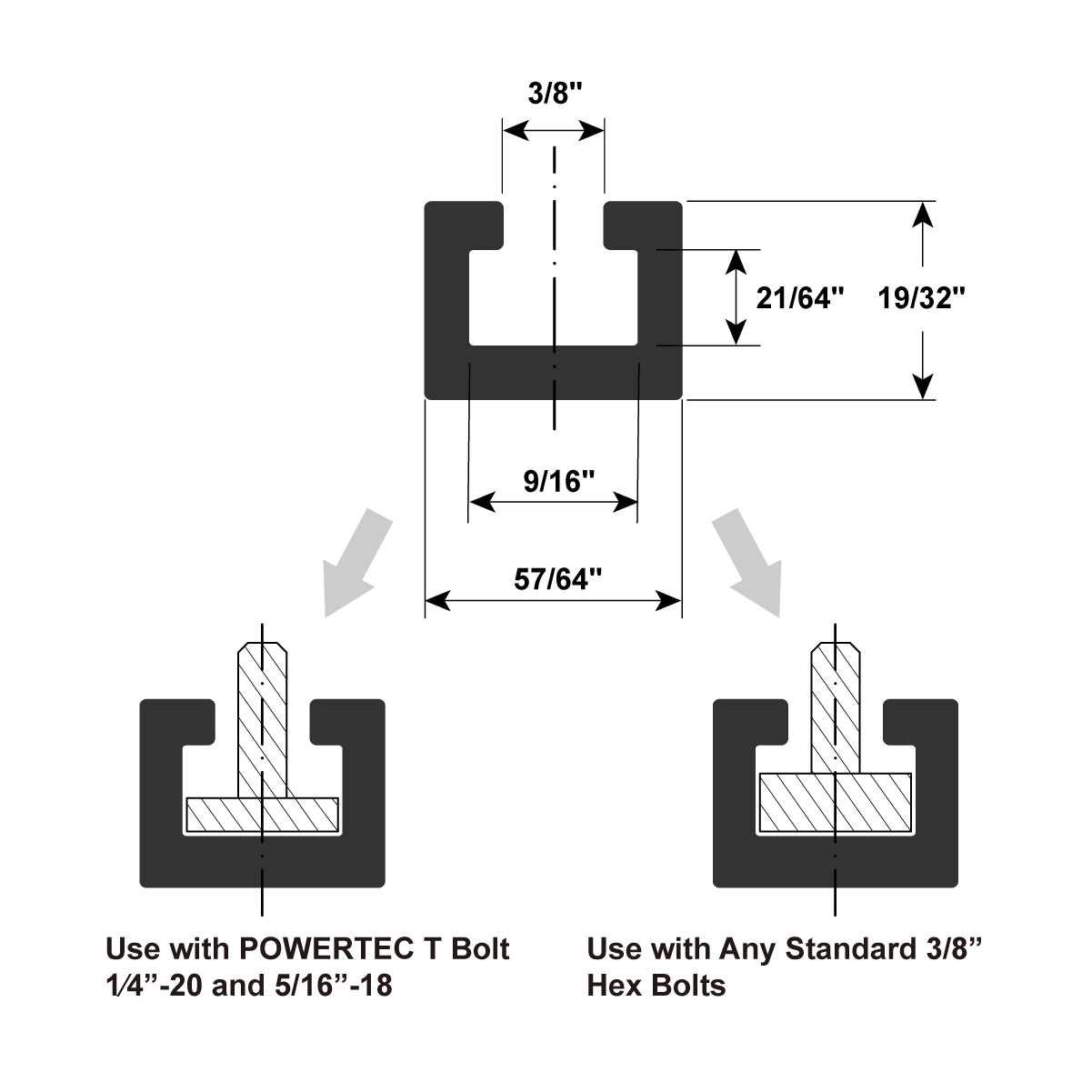 T-Track Intersection Kit For 3/8