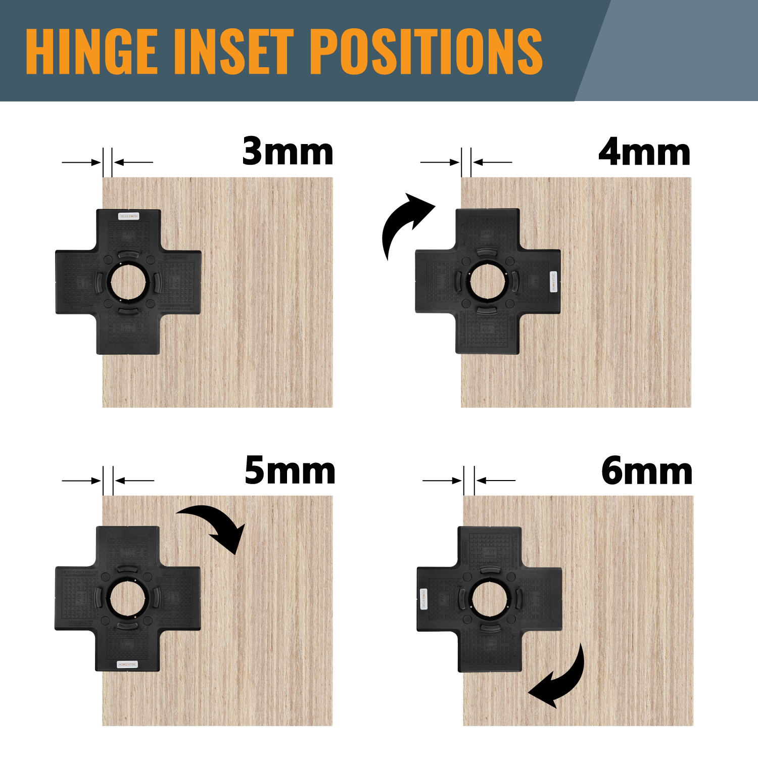 POWERTEC 71847 Concealed Hinge Jig for Cabinet Door Mounting and ...
