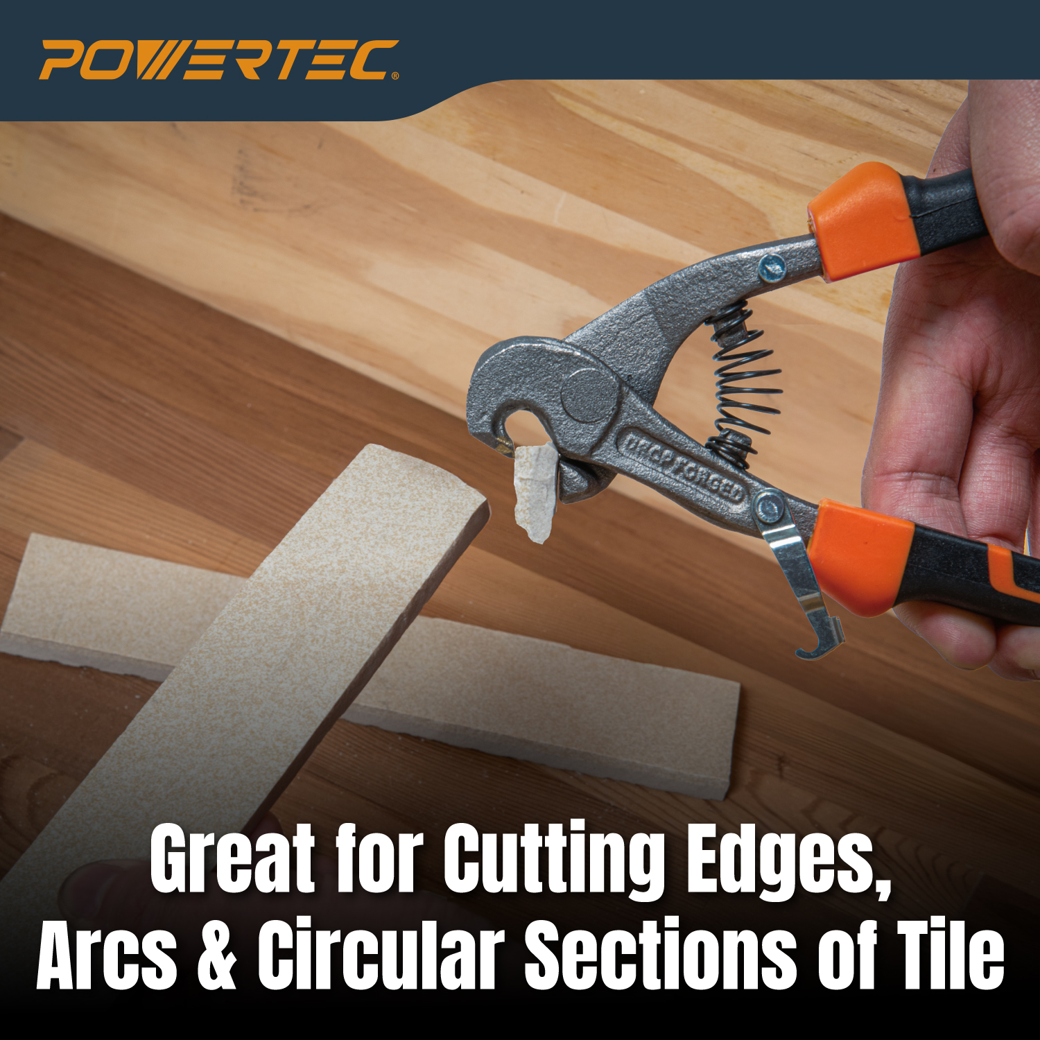 POWERTEC 8 Inch Tile Nippers With Ergonomic Grip, For Trimming Tile And Mosaics To Desired Shape Glass Ceramic Porcelain Tile 3 8 Thick 71900n - View #6