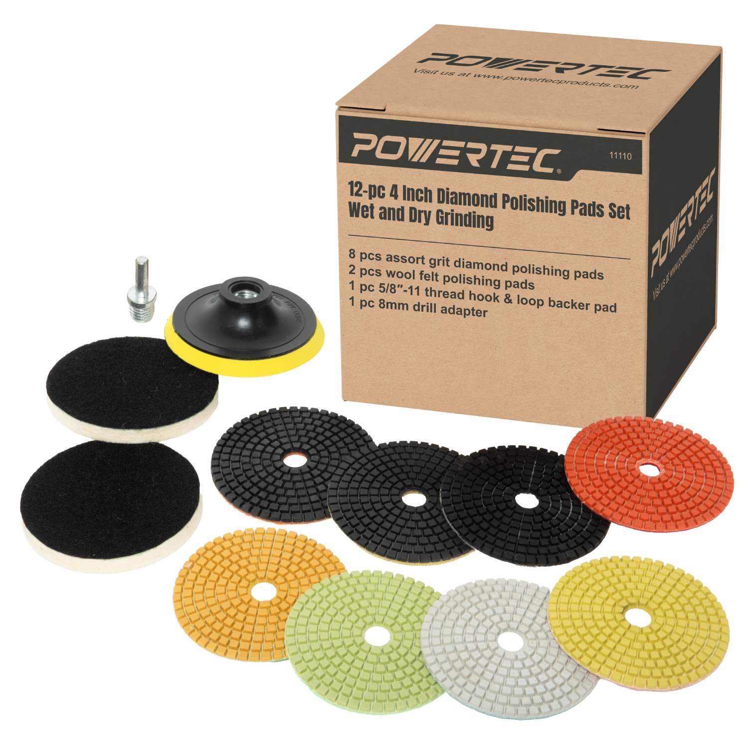 5/8-11 To 1/4 Inch Shank Adapter - Buffer Backing Plate Converter For Electric Drills