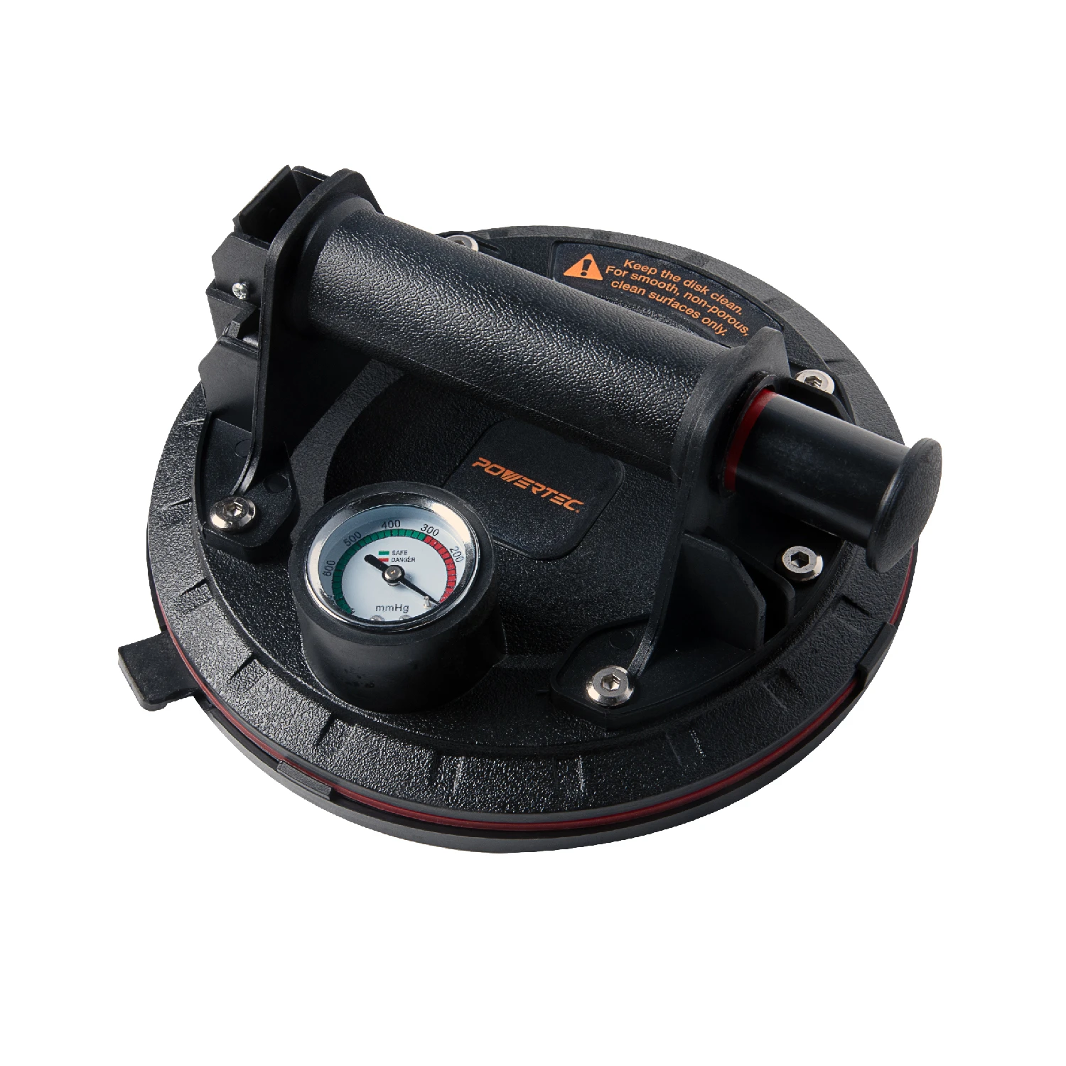 POWERTEC 8 Inch Heavy Duty Vacuum Suction Cups with Pressure Gauge ...