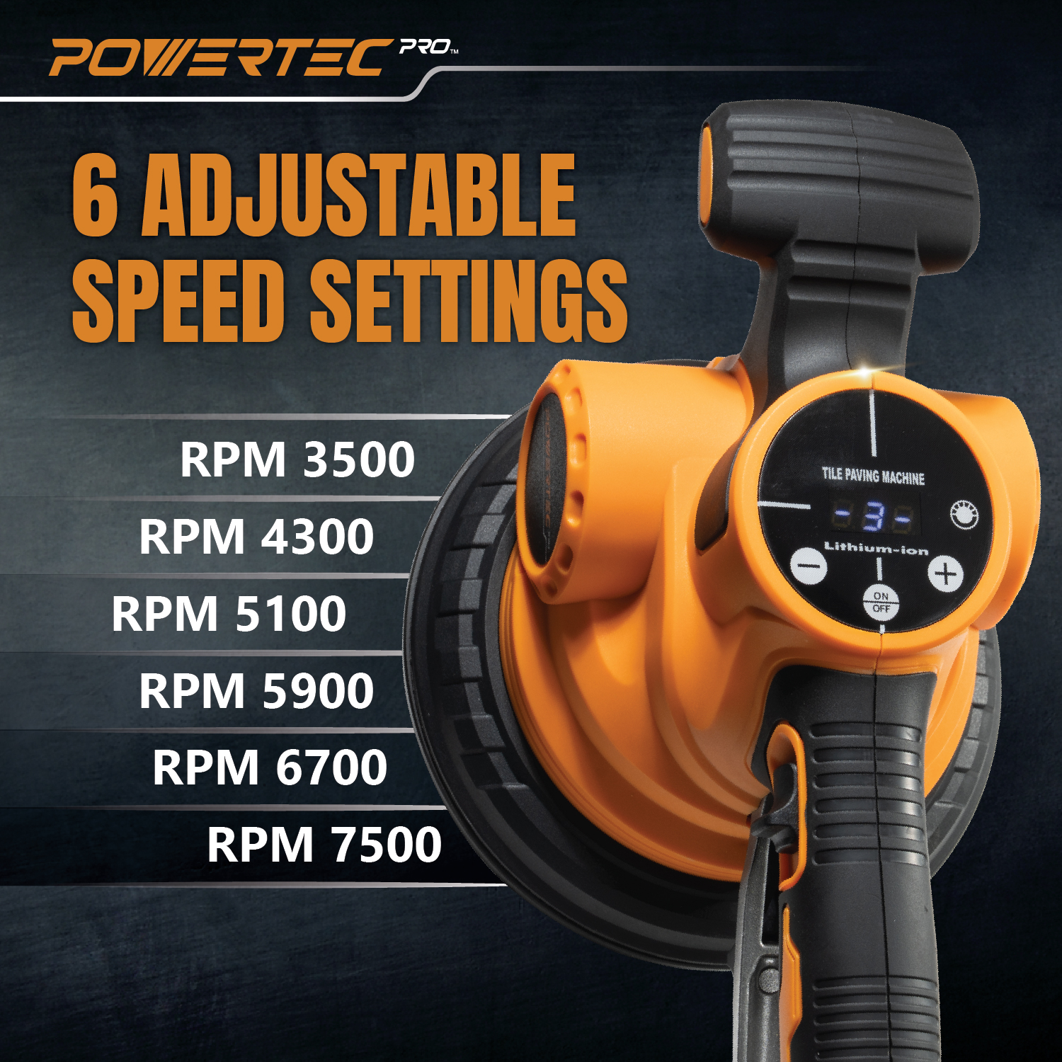 TLV1801 Cordless Tile Vibration Leveling Machine - POWERTEC