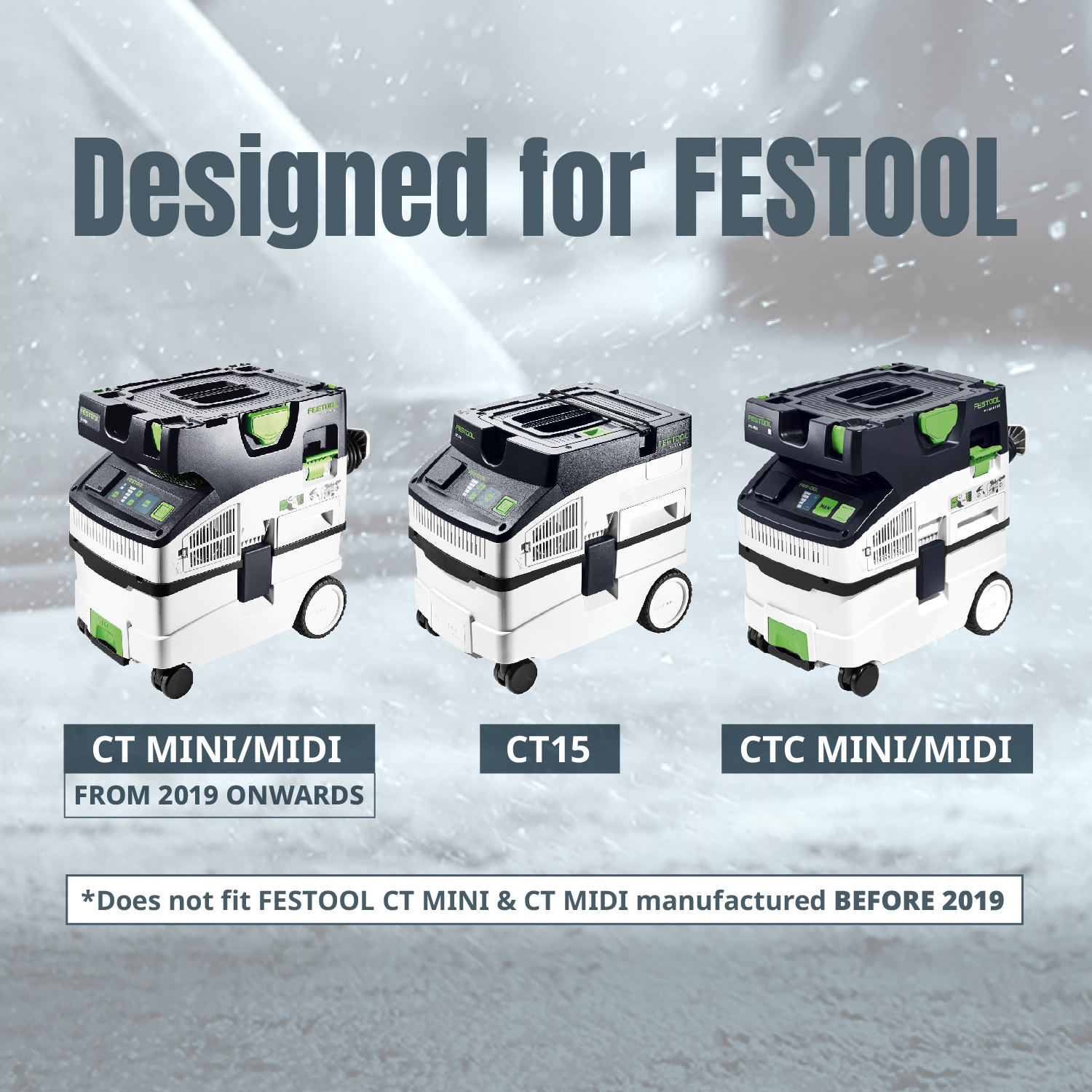 5 Filter Bags, Compatible With Festool Vacuum Cleaner CT15 E, CT Mini Ct Midi Units Manufactured From 2019 Onwards Sc Fis Ct Mini Midi 2 5 Ct15 204308 - Foto 4