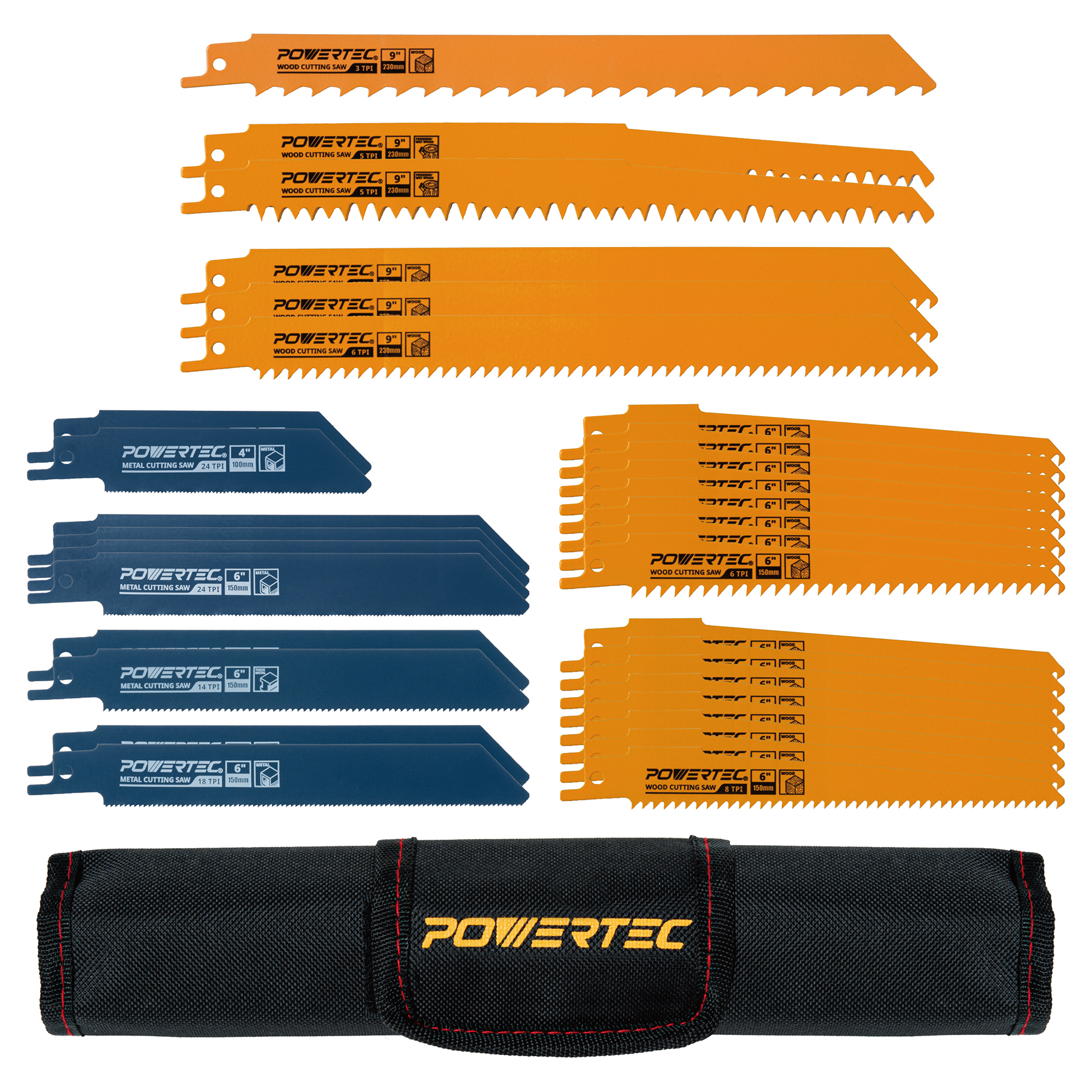 WORKPRO 37-Piece Reciprocating Saw Blade Set - Wood, Metal & Pruning Blades Combo Kit