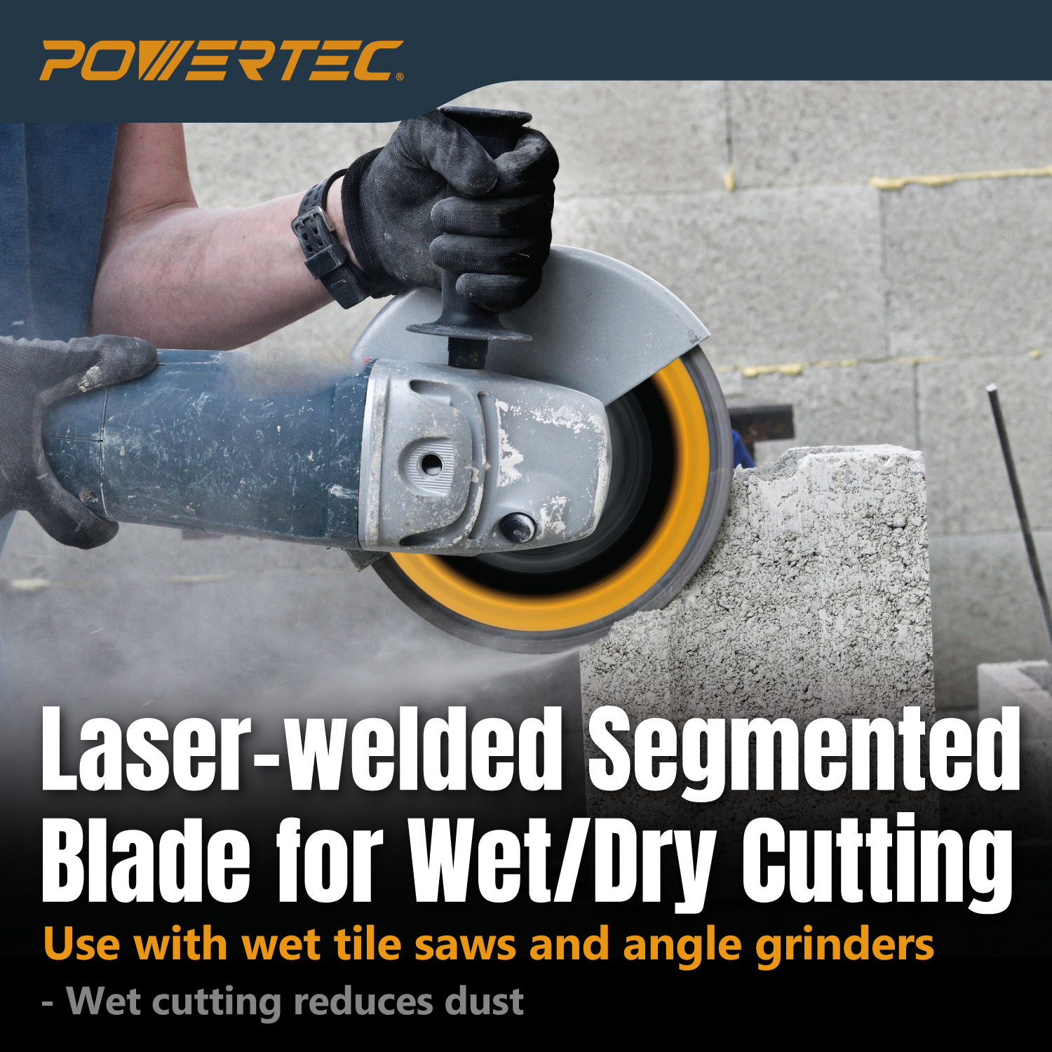 Inch Segmented Rim Diamond Saw Blade for Tile Saw Wet/Dry Cutting
