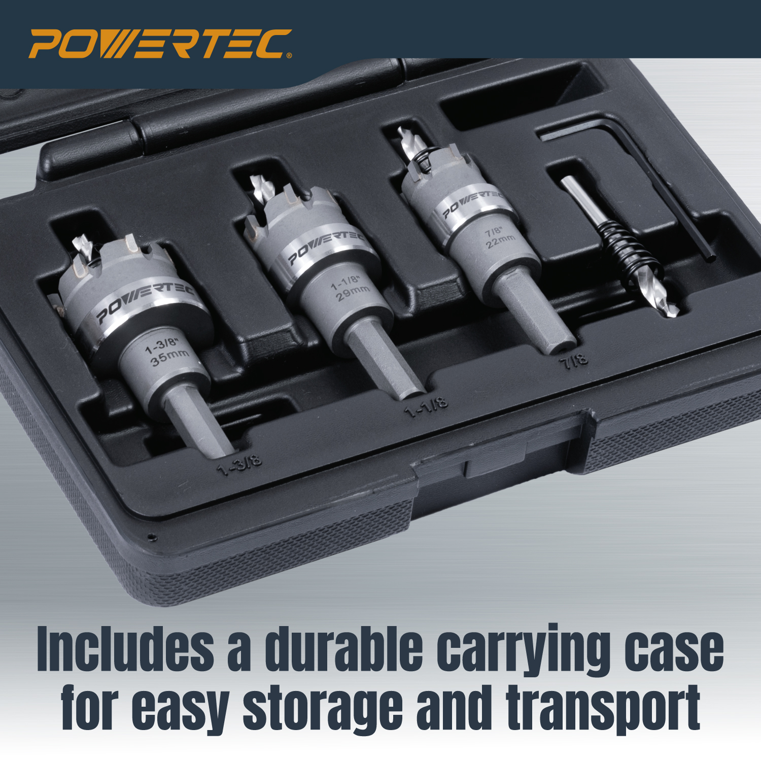 14909 Heavy Duty Hole Saw Kit, Includes Carbide Hole Cutters 7/8