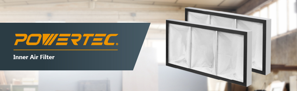 75019-P2 Inner Air Filter for POWERTEC AF1044, 2PK