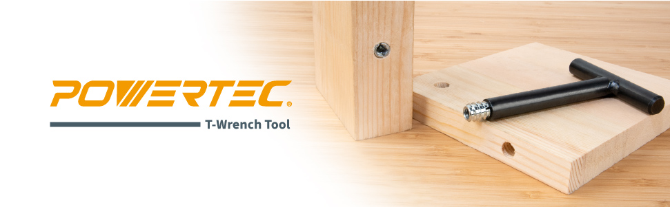 POWERTEC 1/4-20 Threaded Insert Kit - 50 Inserts With T-Wrench For Wood Furniture Repair