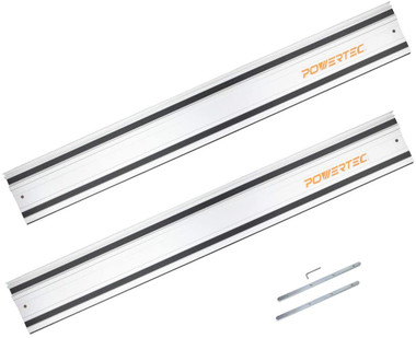 POWERTEC 55 inch Track Saw Guide Rail for Makita or Festool Track Saws
