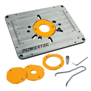 71850 Aluminum Router Table Insert Plate with Reducer Rings