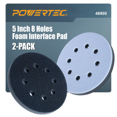46900 5 Inch 8 Holes Foam Interface Pad, Hook and Loop Backing