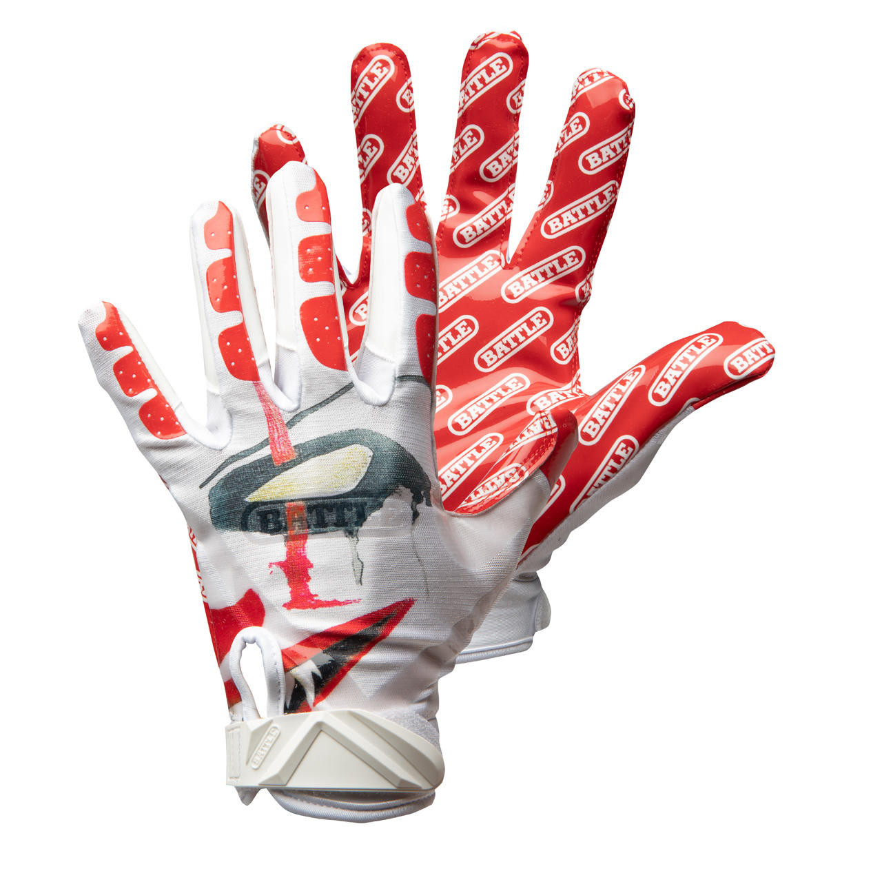 red clown gloves