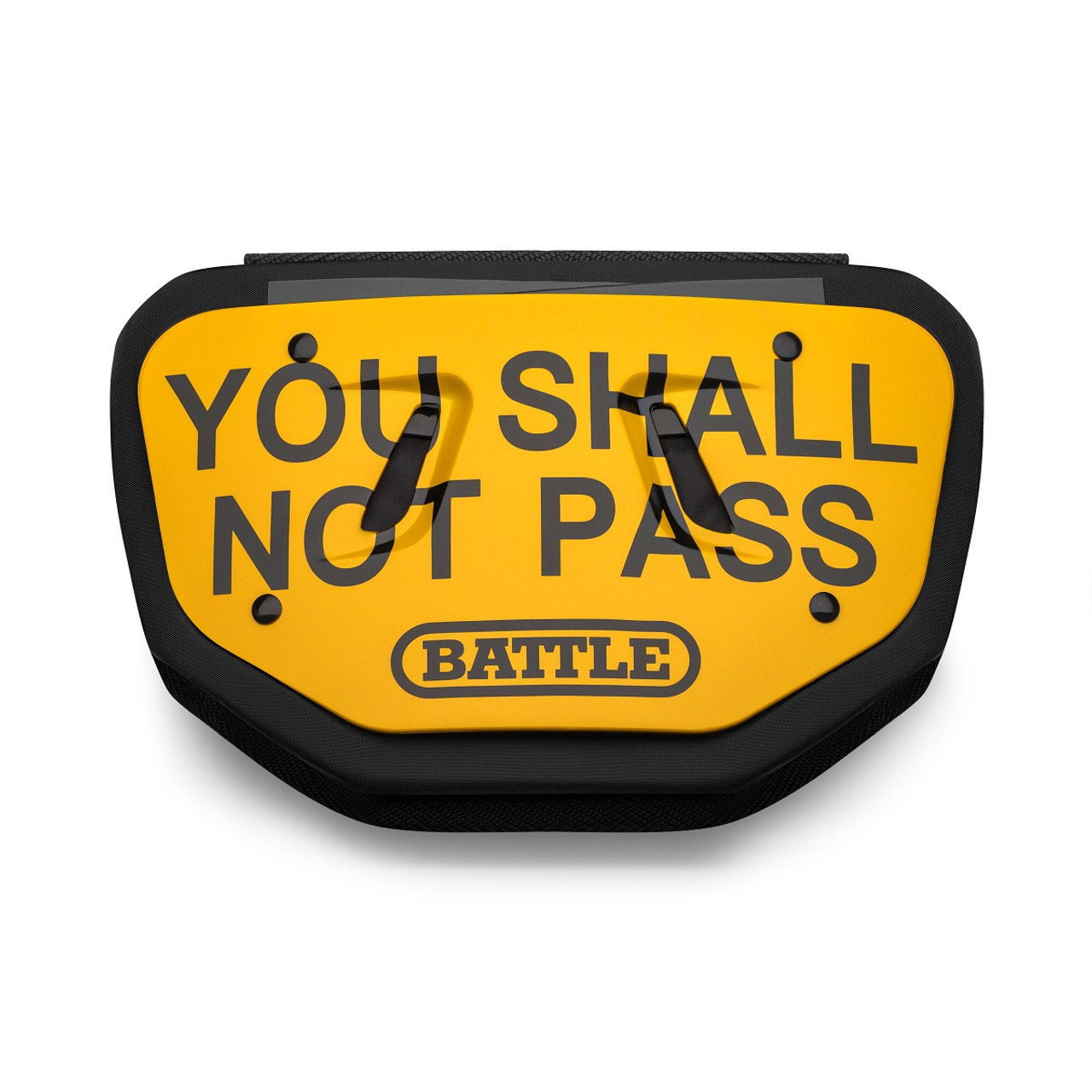 Shall Not Pass Chrome Football Back Plate - Adult