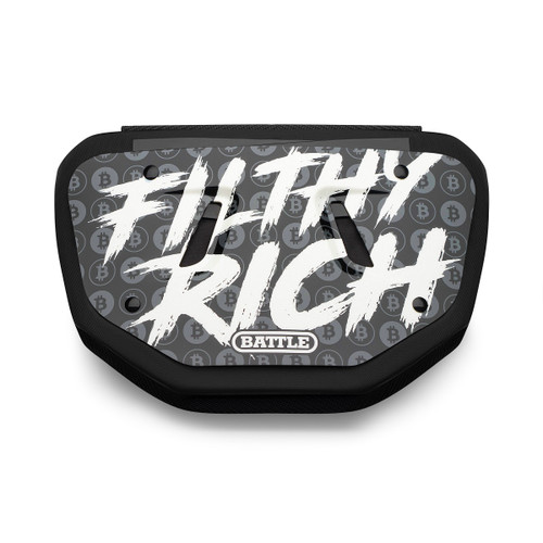 "Filthy Rich" Chrome Football Back Plate