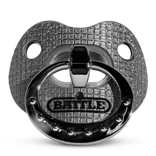 Black; binky football mouthpiece, binky, pacifier, diamond, diamonds, mouthguard, mouth guard, mouth piece