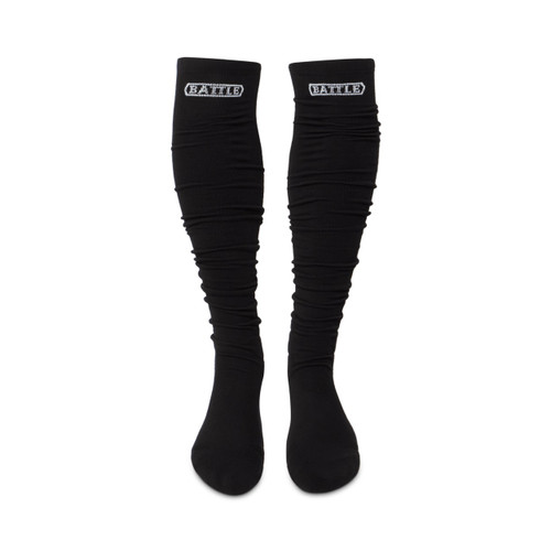 Black; Battle Football Long Socks - Adult & Youth