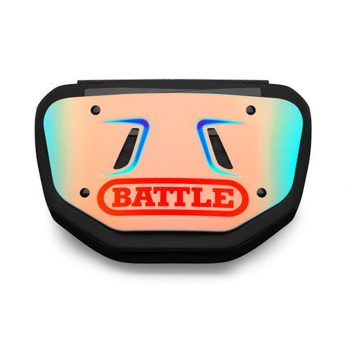 Battle Sports Iridescent Chrome Football Back Plate for Adult and Youth, football back flap