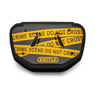 Battle Sports Crime Scene Chrome Football Back Plate for Adults, football back flap