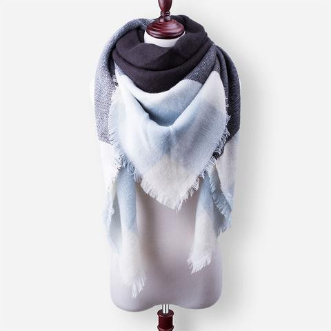 Blanket Scarf in Blue Gray