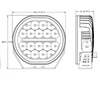 SUPALUX 90w 7 inch LED Driving Spotlight with White & Amber DRL (Daytime Running Light) Spot Light