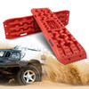 2x RED Recovery Traction Boards Sand Ladder Mud Snow Plastic Set Pair JACK BASE
