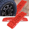 2x RED Recovery Traction Boards Sand Ladder Mud Snow Plastic Set Pair JACK BASE