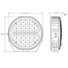 SUPALUX 9" inch 185W LED Driving Light w/ White & Amber DRL Spotlight Flood 4x4