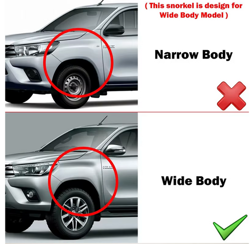 Snorkel for Toyota Hilux Revo 2015-2023 2.4L 2.8L Raised Air Intake Off Road 4x4