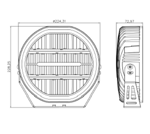 SUPALUX 160w 9 inch LED Driving Spotlight with White & Amber DRL (Daytime Running Light) Spot Light