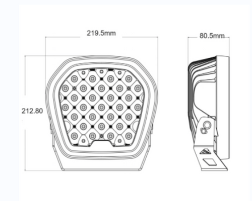 SUPALUX 170w 9 inch LED Driving Light with White & Amber DRL Spotlight Flood 4x4