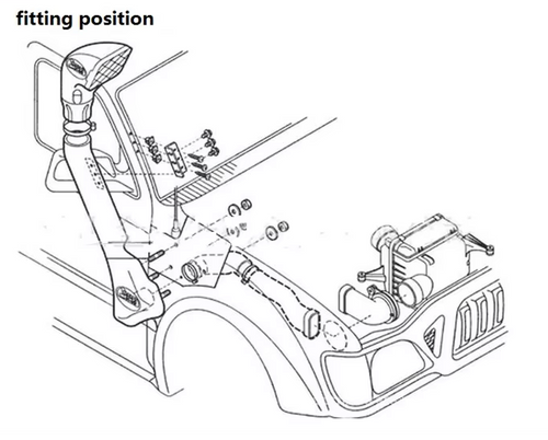 SNORKEL For NISSAN D40 NAVARA & PATHFINDER 2008+ Raised Air Intake 4x4 Off Road