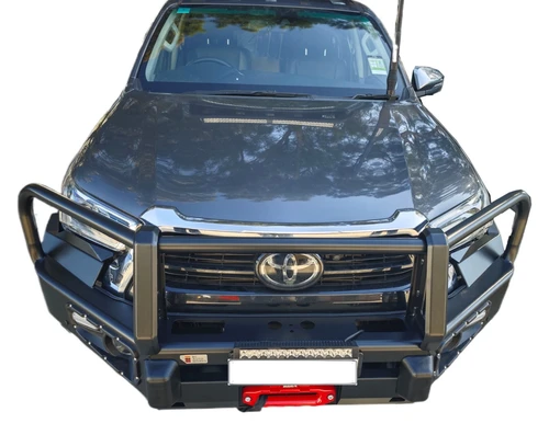 Steel Winch Bumper for Toyota Hilux Mk8 (2020+) Metal Bull Bar Oz Style (Mk9 Revo/ Rocco)