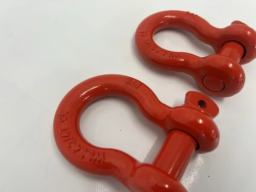2x Lifting Bow Shackle Screw Pin 4.75T Towing Recovery 4 3/4T 4x4 Red PAIR 3/4”