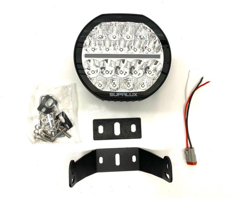 SUPALUX 6.4" inch 90W LED Driving Light with White DRL - Spotlight Flood 4x4