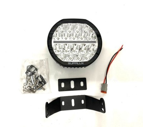 SUPALUX 6.4" inch 90W LED Driving Light with White DRL - Spotlight Flood 4x4