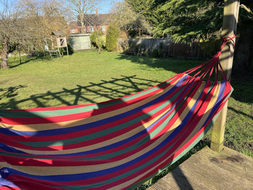 SINGLE Person, Canvas Hammock Garden Camping Premium Hang Bed Outdoor Travel NEW