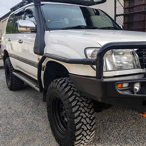 Side Steps & Brush Bars for TOYOTA LAND CRUISER 100 Series (1998-2007) Steel Metal for Winch Bumper Off Road 4x4 Bullbar Oz Style