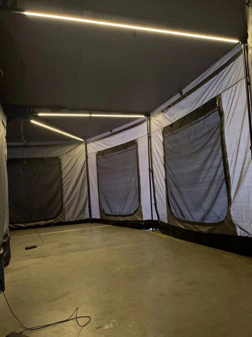 APEX4WD Awning 270 Degree XL 2.5m Right Black Grey Car 4x4 270XL Overland Cover