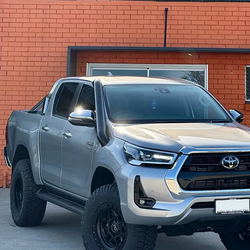 Black Stainless Steel Snorkel For TOYOTA HILUX MK8 2015+ Raised Air Intake Revo