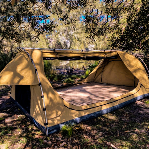 Deluxe Double Swag Tent by APEX4WD - 2 Man Khaki Dome Double Outdoor Camping 4x4