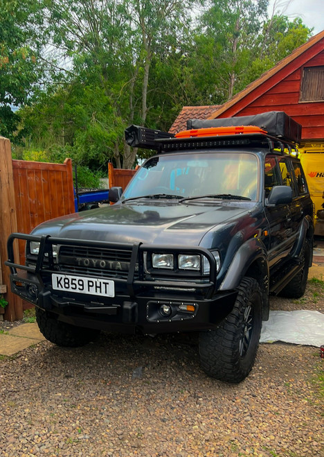 Steel Winch Bumper for TOYOTA LAND CRUISER 80 Series (1990-1997) Off Road 4x4 Bullbar Front Oz Style LC80 FJ80