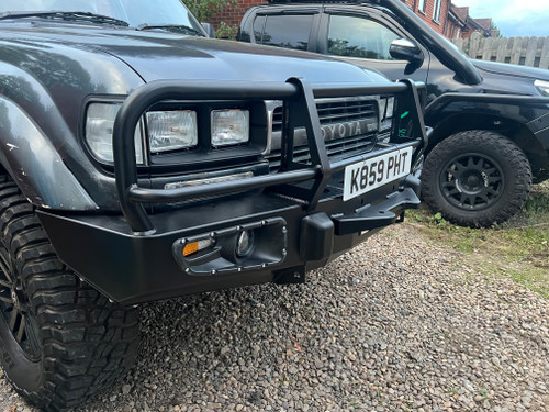 Steel Winch Bumper for TOYOTA LAND CRUISER 80 Series (1990-1997) Off Road 4x4 Bullbar Front Oz Style LC80 FJ80