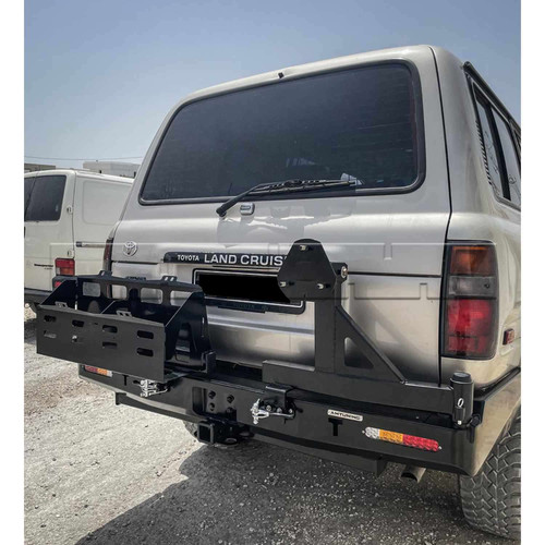 REAR Steel Bumper for TOYOTA LAND CRUISER 80 Series (1990-1997) Tyre Swing Jerry Can Off Road 4x4 Bullbar Oz Style LC80