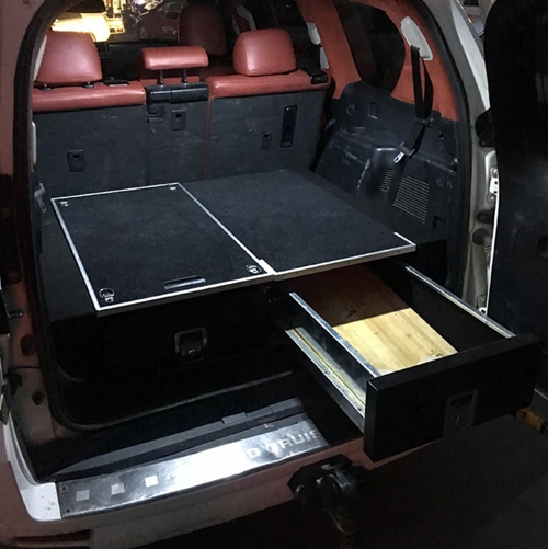 Sliding Storage Drawer System for Land Rover Discovery 3 & 4 Custom Fit Boot